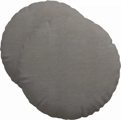 Zdjęcie produktu dla vidaXL Poduszki na siedzisko, 2 szt., jasnoszare, Ø 50 x 19 cm, tkanina sztruksowa