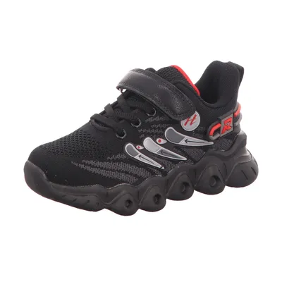 Produktbild von Sneakers Kinder-Jungen-Sneaker-Slipper-Klettschuh Schwarz, Farbe:schwarz, EU Größe:34