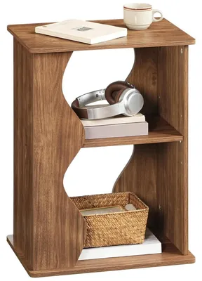 Produktbild von Beistelltisch mit verstellbarem Ablagefach 45x30x60 cm Walnussoptik
