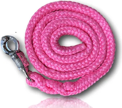 Produktbild von Führstrick mit Panikhaken für Pferde, Ponys, Anbindestrick Länge 1,60 m - Farbe pink