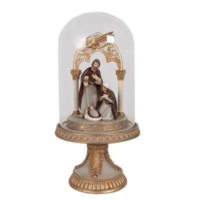 Produktbild von Clayre & Eef Glocke Krippe 29 cm Goldfarbig Polyresin