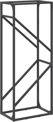 Produktbild von Brennholzregal Schwarz 40x25x100 cm Kaltgewalzter Stahl