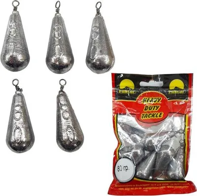 Produktbild von Set mit 5 Griffen (80g) mit Wachtel - Grundgewichte für Karpfen und Weißfisch