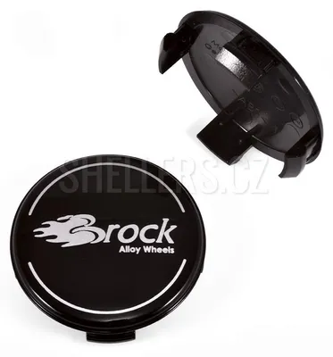 Obrázek produktu pro Středová krytka alu kola Ø 53,5/56,5 mm M57, černá lesk, logo Brock