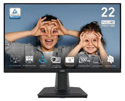 Produktbild von MSI PRO MP225 E12VL, 54,5 cm (21.4"), 1920 x 1080 Pixel, Full HD, 4 ms, Schwarz