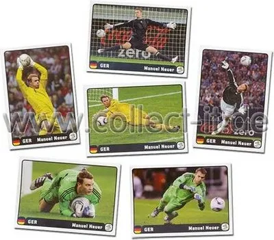 Obrázek produktu pro Panini EM 2012 - Manuel Neuer Coca Cola Sondersticker - Komplettset (6 Sticker)