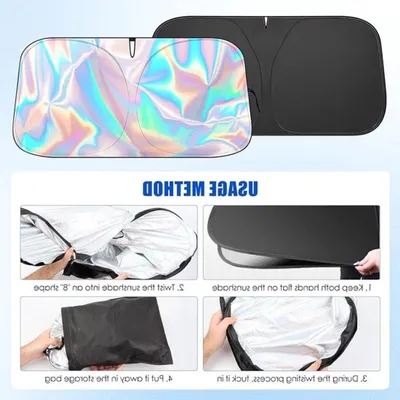 Faltbare Auto-Sonnenschutz 145 x 80 cm - Sonnenschutz, UV-Schutz und Sonnenschutz für Autos
