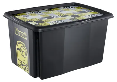 Produktbild von keeeper Karolina, Aufbewahrungsbox, Schwarz, Grau, Weiß, Gelb, Rechteckig, Polypropylen (PP), Abbildung, Drinnen