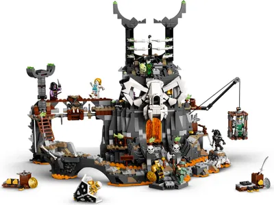 Produktbild von LEGO 71722 NINJAGO Verlies des Totenkopfmagiers, 2-in-1 Bauset und Brettspiel mit 8 Minifiguren
