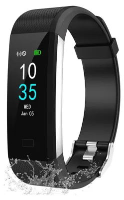 Produktbild von Fitness Armband Schrittzähler, Fitness Tracker mit Herzfrequenzmesser Blutdruckmessung Pulsuhr Kalorienzähler, IP68 Wasserdichter Fitness Uhr Sportuhr