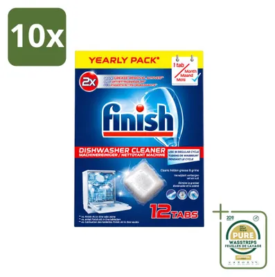 Produktbild von 10 x Finish Spülmaschinenreiniger gegen Fett und Schmutz - Vorratspackung - 10 Stücke
