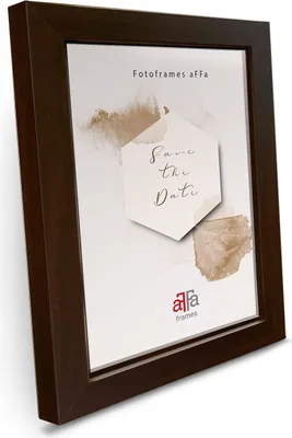 Produktbild von aFFa frames, Hekla, Bilderrahmen aus MDF, Fotorahmen, Wechselrahmen, Rechteckig, mit Acrylglasfront, Dunkelbraun, 15x20 cm