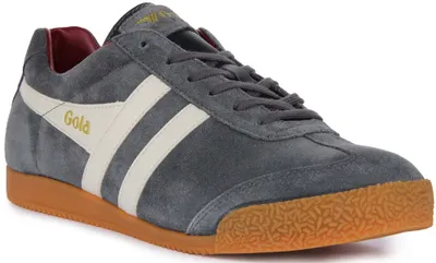Produktbild von Gola Classics Harrier Herren Schnürung Wildleder Leder Turnschuhe Dunkelgrau – 10 Großbritannien - 44 EU - 11 US / Dunkelgrau