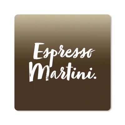 Produktbild von MuchoWow® Mauspad Mousepad Espresso Martini - Zitate - Cocktails - Text - Braun 20x20 cm - Mousepads - Maus Mat - Pad - Mausunterlage - Desk Mat - Bureauartikeln