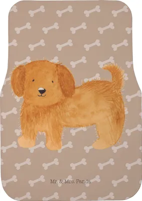 Produktbild von Mr. & Mrs. Panda Automatte Hund Flauschig - Hundeglück - Geschenk, Auto-Fußmatte, Süß, Hunde, Autoteppich, Frauchen, Auto Fußmatte, Niedlich, Sprüche, Fürs