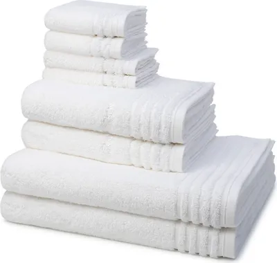 Produktbild von Vossen Vienna Style Supersoft 2 X Seif- 2 X Gäste- 2 X Dusch- 2 X Handtuch im Set Extrem flauschig und saugfähig, Stäbchenbordüre Ton in Ton, Logostick