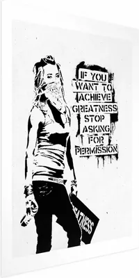 Produktbild von Posterpapier Poster - Girl with Graffiti 40x60 cm Streetart h-C-0082-ao-a