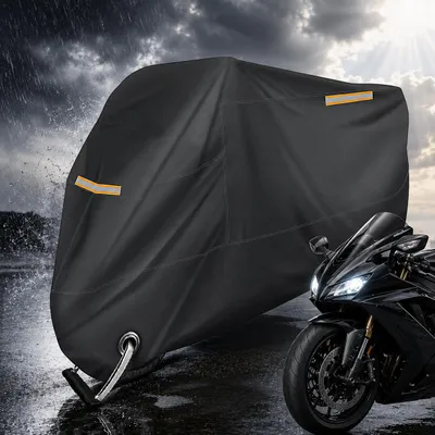 Produktbild von STILVORA Schutzplane Wasserdichte, Motorradabdeckung, Outdoor E-Bike Schutz, Sonnenschutz, Elektroroller Abdeckung, Fahrradabdeckung, wetterfest & robust, xxxl