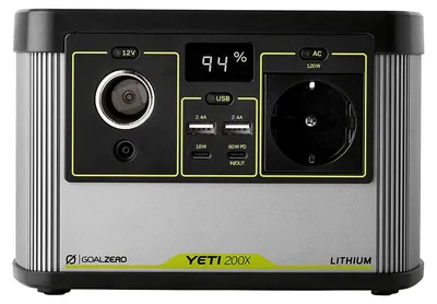 Zdjęcie produktu dla Goal Zero 22080, DC, Słoneczny, USB, 187 Wh, 200 W, 5 - 230 V, 13-22 V, Czarny