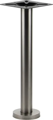 Zdjęcie produktu dla Metalowa podstawa do stołu SH-3018-1/S, montaż bezpośrednio na podłożu, stal nierdzewna szczotkowana, wymiary 17,5x72,5 cm