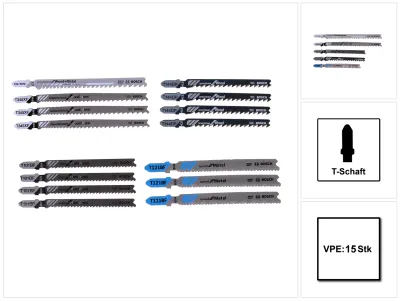 Obrázek produktu pro Bosch 2 607 011 438, List pro přímočarou pilu, Hliník, Tvrdé dřevo, Kov, Více, Plast, Měkké dřevo, Ocel, Dřevo, Karbid, Šedá, 15 kusů