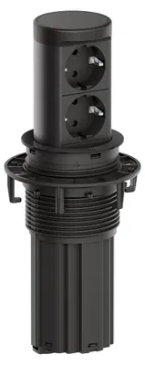 Produktbild von BACHMANN ELEVATOR2 2xCEE7/3, RAL9005 2,0 m AEH