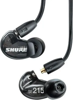 Produktbild von Shure AONIC 215 - In-Ear-Kopfhörer mit Einzelschallwandler und 3 5-mm-Kabel (schwarz)