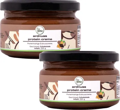 Produktbild von for you erdnuss protein creme - Schokolade Doppelpack