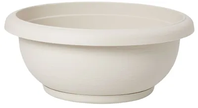 Image de PLASTECNIC S.p.a. Bol à fleurs TERRAE crème avec soucoupe Ø 35 cm