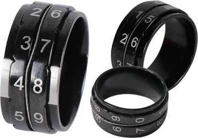 Produktbild von KnitPro Reihenzähler Ring Black Size 8 (18,2 mm)