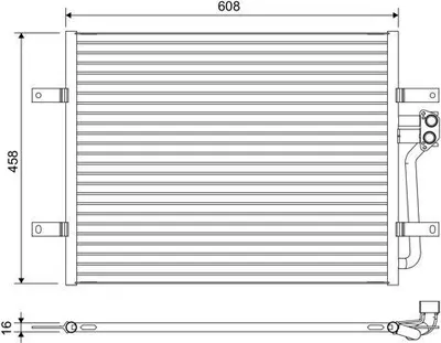 Produktbild von VALEO 822654 Kondensator Klimaanlage Klimakondensator für VW Golf VII Schrägheck (5G1, BQ1, BE1, BE2)