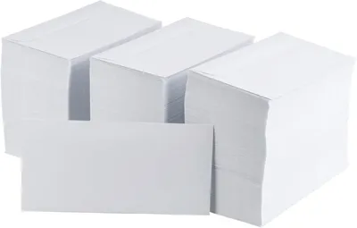 Produktbild von 100 Stück Kuverts - C5/6 DIN Lang Briefumschläge ohne Fenster - 110x220 mm - weiß - Umschlag - selbstklebender Haftfix Verschluss - Versandtaschen