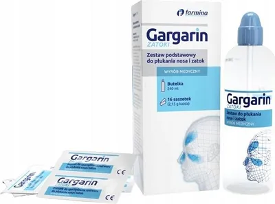 Produktbild von GARGARIN SINUSES Nasen- und Nebenhöhlenspülset FLASCHE + 16 BEUTEL