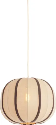 Obrázok produktu pre Závesná lampa - prírodná - Esmiria - textil - Ø 40cm - E27 - 2995284 - Light & Living