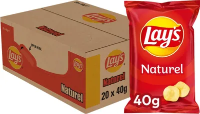 Produktbild von Lay's - Chips Naturel Bag 40gr | Upoot eine 20 Beutel x 40 Gramm