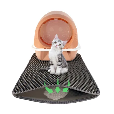 Produktbild von LINUMA® Katzenklo Matte 60 x 40 cm, Katzenstreu Matte, Katzenmatte Katzenklo, Matte Katzenklo Unterleger, Katzenmatte, Katzenstreumatte