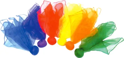 Obrázek produktu pro Hračka Sporda's Sada 6 barevných a vzdělávacích míčů Scarfballs