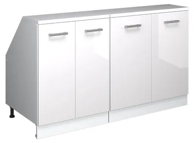 Obrázek produktu pro Sada skříní pro šikmou střechu Vicco Rion Bílá vysoký lesk 140 cm Sada 2 korpusů skříně hloubka 60 cm, Model 60180