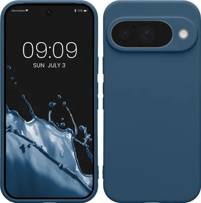 Produktbild von kwmobile Handyhülle für Google Pixel 10 Hülle - weiches Handy Silikon Case - Schutzhülle Cover - Marineblau