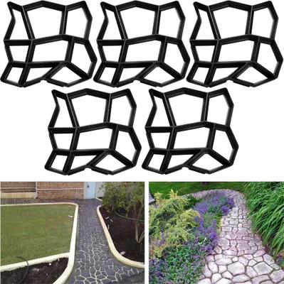 Obrázok produktu pre TolleTour 5 ks Forma na dlažbu 43*43*4 CM, forma na betón, forma na odlievanie pre domácich majstrov, z plastu, na chodníky, terasy, záhradnú dlažbu