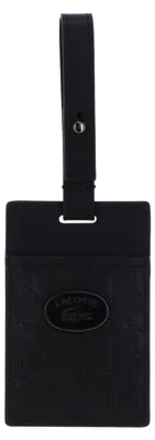 Produktbild von LACOSTE Leder Gepäckanhänger Reisezubehör Nomogramme Name Tag Noir schwarz