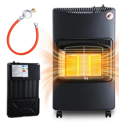 Produktbild von Peviasot Mobile Gasheizung 4,2 kW faltbar, Infrarot Gasofen für LPG, Piezozündung, 5 Rollen, Deutschland