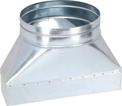 Produktbild von Flachkanal Adapter 300 x 90 mm auf Ø 200 mm, symmetrisch