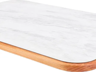 Obrázek produktu pro Dřevěná deska stolu pro karavany, 59,9 x 39,9 cm, obdélníková, masivní, pro lodě, kempování, vozidla, přívěsy, karavany, jachty, šedá