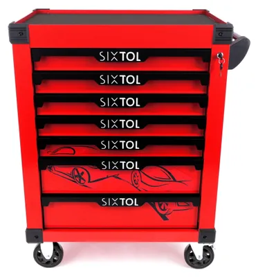 Obrázok produktu pre Dielenský vozík na náradie MECHANIC TROLLEY KEVIN RED, 7 zásuviek
