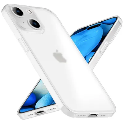 Produktbild von Halb Klar Hülle für iPhone 15, Dünn Matt Leicht Frost Case Anti-Fingerabdruck Weiß