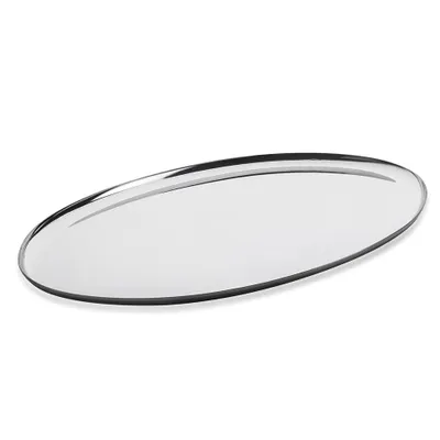 Imagen del producto de Mepra SpA: Plato ovalado de acero inoxidable, dimensiones 45 x 28 cm