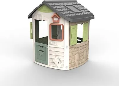Produktbild von Smoby Life Jura Lodge Kinder Spielhaus, 2 Türen, Vogelhaus, Anti-UV, Recyceltes Material, Ab 2 Jahren