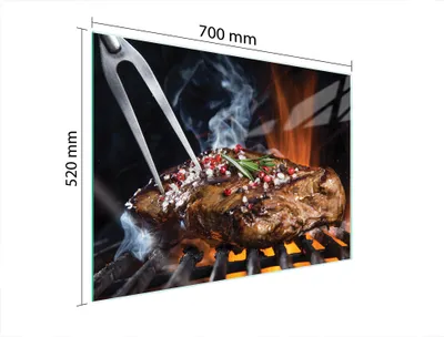 Produktbild von Glasschutzplatte Für Herd 70X52 Grill
