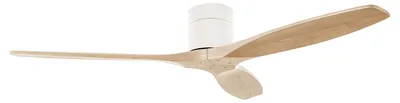 Immagine prodotto di Forlight - Ventilatore a soffitto Stem Evo, diametro 1320 mm, motore DC silenzioso, 30W, 6 velocità, telecomando incluso, adatto per ambienti da 20 a 32 m², finitura legno chiaro, pale in legno chiaro, modalità estiva/invernale